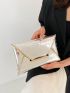 Medium Envelope Bag Geometric Embossed Metallic Funky
