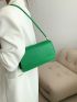 Small Flap Square Bag Crocodile Embossed Minimalist