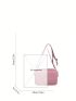 Mini Square Bag Metal Decor Nylon With Zipper