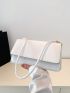 Small Flap Square Bag Crocodile Embossed Minimalist