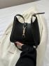 Small Hobo Bag Metal Decor Elegant Adjustable Strap