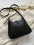 Small Hobo Bag Metal Decor Elegant Adjustable Strap