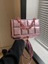 Mini Flap Square Bag Geometric Embossed Metallic Funky