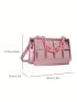Mini Flap Square Bag Geometric Embossed Metallic Funky