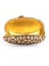 Mini Box Bag Rhinestone Decor Gold Funky For Party, Perfect Bride Purse For Wedding, Prom & Party Events