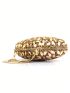 Mini Box Bag Rhinestone Decor Gold Funky For Party, Perfect Bride Purse For Wedding, Prom & Party Events
