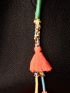 Orange Bag Charm Tassel Decor For Summer Travel Holiday Beach Bag Ornament