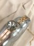 Mini Dome Bag Crocodile Embossed Metallic PU Funky