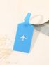 Airplane Pattern Blue Luggage Tag For Travel