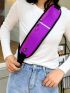 Oversized Fanny Pack Zipper Release Buckle Adjustable-strap