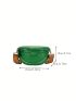Small Fanny Pack Crocodile Embossed Chain Decor