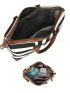 Large Fashion Travel Bag Striped Pattern Lightweight High-capacity Adjustable-strap
