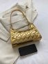Small Hobo Bag Quilted Detail Zipper Top-Handle