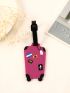 Pink PVC Suitcase Design Luggage Tag