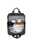 Oversized Classic Backpack Solid Color Waterproof For Men