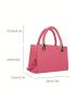 Mini Square Bag Letter Detail Double Handle