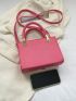 Mini Square Bag Letter Detail Double Handle