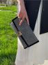 Medium Envelope Bag Rhinestone & Heart Decor
