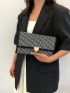 Medium Envelope Bag Rhinestone & Heart Decor