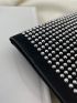 Medium Envelope Bag Rhinestone & Heart Decor