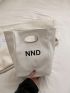 Fashion Style Tote Bag Double Handle Letter Print