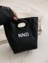 Fashion Style Tote Bag Double Handle Letter Print