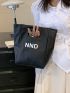 Fashion Style Tote Bag Double Handle Letter Print