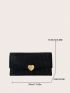 Medium Evening Bag Rhinestone & Heart Decor Flap