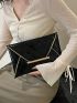 Medium Envelope Bag Stitch Design Metal Decor