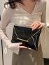 Medium Envelope Bag Stitch Design Metal Decor
