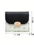 Colorblock Small Wallet Letter & Fruit Print