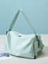 Letter Print Detail Travel Bag Double Handle
