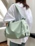 Letter Print Detail Travel Bag Double Handle