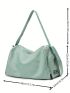 Letter Print Detail Travel Bag Double Handle