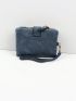 Solid Color Small Wallet With Wristlet Fashion Style