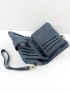 Solid Color Small Wallet With Wristlet Fashion Style