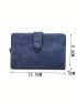 Solid Color Small Wallet With Wristlet Fashion Style