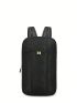 Minimalist Casual Daypack Zipper Medium Black Foldable