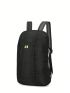 Minimalist Casual Daypack Zipper Medium Black Foldable