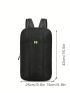 Minimalist Casual Daypack Zipper Medium Black Foldable