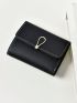 New Youth Fashion Pu Triple Fold Multi Card Folding Portable Short Wallet