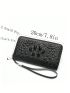 Crocodile Clutch Purse Double Zipper Purse Retro Purse Women's Long Wallet