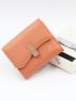 Pu Fashion All-Match Sweet Flower Personality Buckle Folding Small Wallet