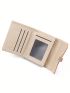 Pu Fashion All-Match Sweet Flower Personality Buckle Folding Small Wallet
