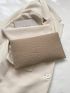 Fashion Felt Clutch Bag, Solid Color Flap Envelope Bag, Women's Heart Shaped Metal Decor Handbag