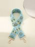 Adjustable Bag Strap Colorblock Butterfly Pattern Removable