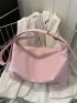 Medium Hobo Bag Baby Pink Minimalist For Daily