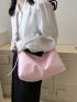 Medium Hobo Bag Baby Pink Minimalist For Daily