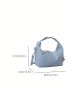 Mini Hobo Bag Baby Blue Minimalist Top Handle For Daily