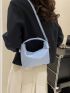 Mini Hobo Bag Baby Blue Minimalist Top Handle For Daily